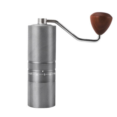 Edelstahl Holzgriff Handbuch Espresso-Schleifmaschine Al-Legierung C2 für Kaffee-Tee Werkzeuge