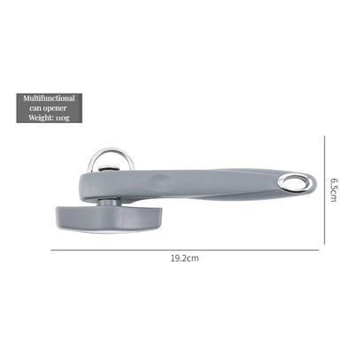 Mühelose Drehknopf Edelstahl Dosenöffner mit Flaschenöffner OEM-Logo enthalten