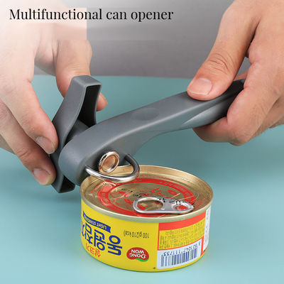 Mühelose Drehknopf Edelstahl Dosenöffner mit Flaschenöffner OEM-Logo enthalten
