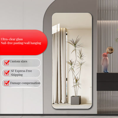 Moderner Design-Stil Großer Goldbogen Metallrahmen Volllängerwandspiegel für Bad und Garderobe