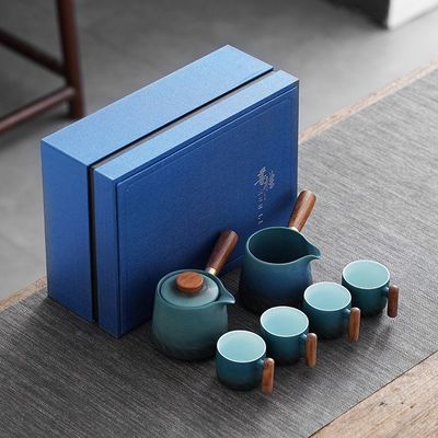 Holz- und Glas-Tee-Tasse Set für traditionelle Kung Fu-Tee-Zeremonie Erfahrung