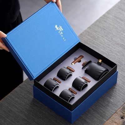 Holz- und Glas-Tee-Tasse Set für traditionelle Kung Fu-Tee-Zeremonie Erfahrung