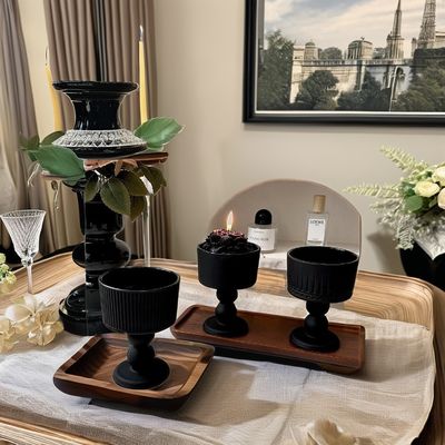 Einzigartige vertikale Linie Design Vintage Weinkelcher Glasfuß Dessert Schüssel für Geschenke
