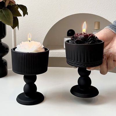 Einzigartige vertikale Linie Design Vintage Weinkelcher Glasfuß Dessert Schüssel für Geschenke