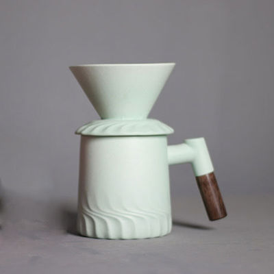 Einfaches Design Moderne Vintage-Kaffeemaschine Set in Matte Schwarz für sicheres Gießen über das Brauen