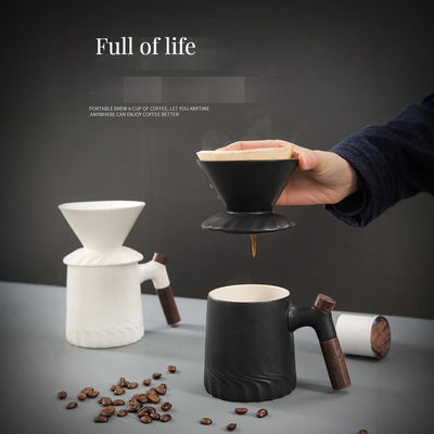 Einfaches Design Moderne Vintage-Kaffeemaschine Set in Matte Schwarz für sicheres Gießen über das Brauen