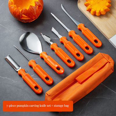 10-teiliges Halloween-Kürbis-Schnitzgeschirr Langlebige Metallhandwerkzeuge für Gemüseschnitzerei
