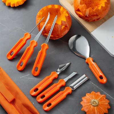 10-teiliges Halloween-Kürbis-Schnitzgeschirr Langlebige Metallhandwerkzeuge für Gemüseschnitzerei