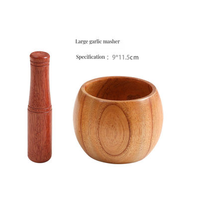 Holzmortar und Pestel zum Mahlen von Kräutern Knoblauch Walnüsse Essentielle Gewürze 1 Stück