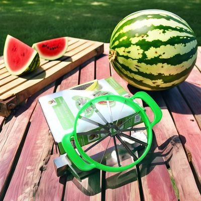 Hand Gemüseschneider Edelstahl Bambus Wassermelone Schneider für Melone Cantaloupe