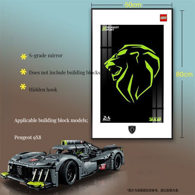 Art Deco Dekorationsglas-Auto-Display-Rahmen für Wand und Tisch in Leitergürtelformat