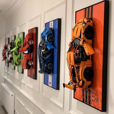 Art Deco Dekorationsglas-Auto-Display-Rahmen für Wand und Tisch in Leitergürtelformat