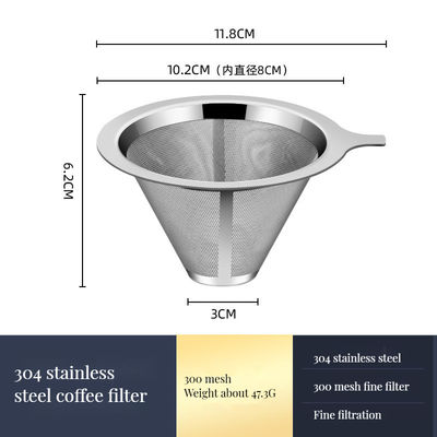 Kaffeedruppelfilter aus Edelstahl für Restaurant- und Hausbrauerei