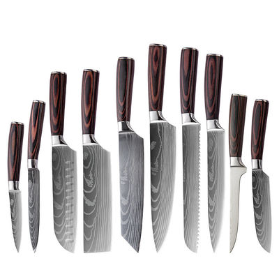 2024 Hot Custom Gift DIY Messer Set mit Edelstahl und Pakka Holzgriff