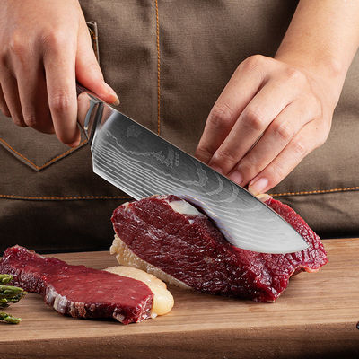 Vorrätiges chinesisches Outdoor Rindfleisch Schälen Damaskus Küchenmesser Set mit Zubehör