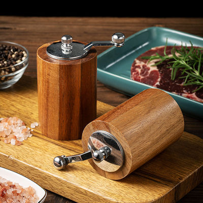 Pfeffermühle Salz Nachfüllbar, Grobheit einstellbar, manuell drehbar, Flachs-Samenmacher