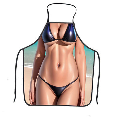 Custom Chef Schürze BYCOSINE Frauen Sexy Ärmellose Baumwolle Druckdeckel für die Hausreinigung