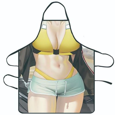 Custom Chef Schürze BYCOSINE Frauen Sexy Ärmellose Baumwolle Druckdeckel für die Hausreinigung