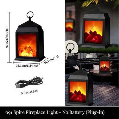 Kristallzement LED Wandlampe Batterie Berührung Flamme Kamin Licht für die Innenbeleuchtung