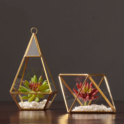 Maßgeschneiderte Größe Nordic Style Glas-Display-Box mit Messing Trim und Holzbasis Das perfekte Home-Dekor-Accessoire