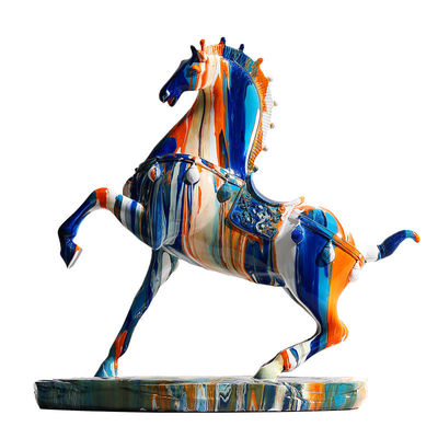 Vintage-Galloping-Pferde-Ornament in Tarndesign für Heimdekoration und Wandkunst