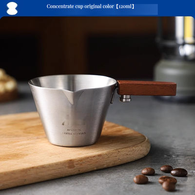 120 ml Edelstahl Espresso Schuss Messbecher mit Spritzgriff Kunststoffwerkzeug