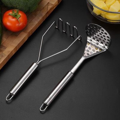 1 Stück Edelstahl Bambus Kartoffelmaschine für Gemüsepuree Küchenzubehör