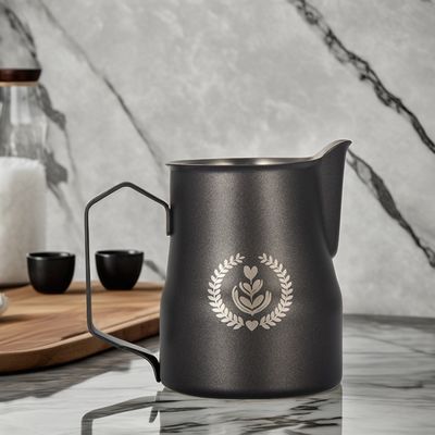 350 ml/500 ml Edelstahl Latte Milch Krug Espresso Krug mit BAMBOO Funktionalität
