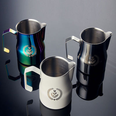 350 ml/500 ml Edelstahl Latte Milch Krug Espresso Krug mit BAMBOO Funktionalität