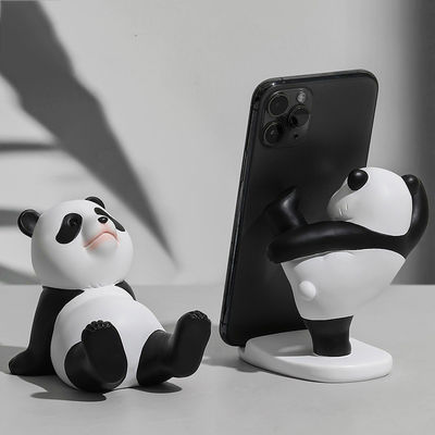 Panda Design Bambus Telefon- und Tabletträger für Wand oder Schreibtisch Verstellbares Harzmaterial