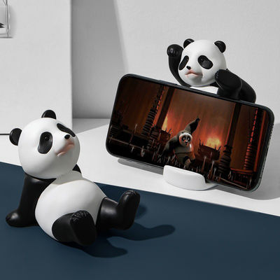 Panda Design Bambus Telefon- und Tabletträger für Wand oder Schreibtisch Verstellbares Harzmaterial