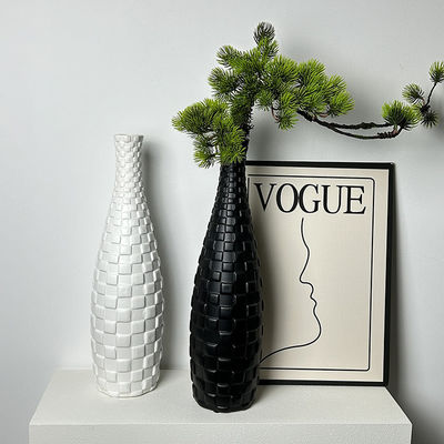 Moderne hohe weiße Capiz Schal Vase exquisite Perlenmutter Dekor für Innenarchitektur