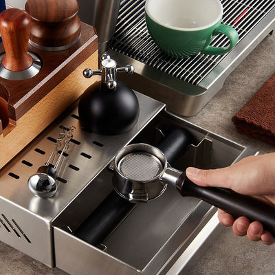 Kaffeesatz Eimer Verdickte Schublade Typ Edelstahl-Klopfbehälter mit Stange