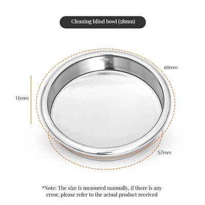 58mm Edelstahl Blind Bowl Kaffeemaschine Reinigungskorb Klassiker Design Stil