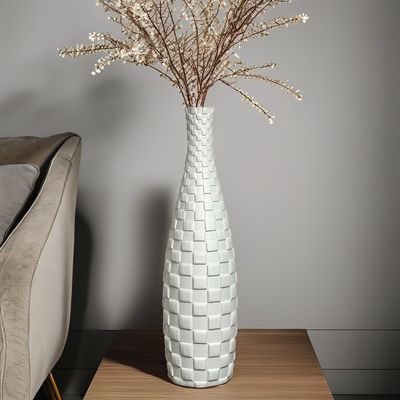 Individuelles Logo Akzeptabel Elegantes Modernes Vintage Design Hohe Weiße Capiz Schal Vase
