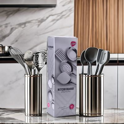 Küchengerät Set 8 Stück Silber Edelstahl Besteck für Restaurant und Hochzeit