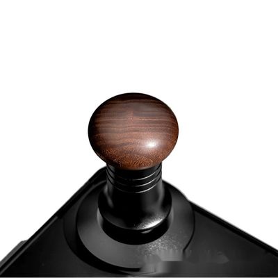 Einstellbare Tiefe 51mm Massivholzgriffe Kaffee-Tamper Edelstahl Ripple Basis für die Küche