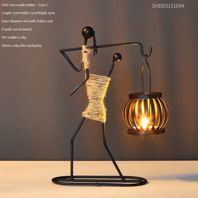 Customized Größen Romantic Silber Eisen Leuchterhalter für Weihnachten und Heimdekoration