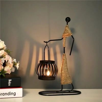 Customized Größen Romantic Silber Eisen Leuchterhalter für Weihnachten und Heimdekoration