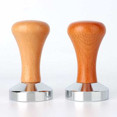 51mm 53mm 58mm Edelstahl Espresso Tamper mit tragbarem Holzgriff