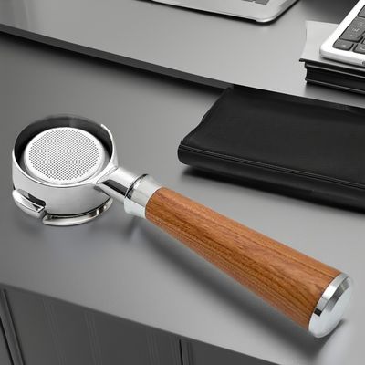58mm Edelstahl Kaffeefunkel und Massivholz-Portafilter für Hand-Pour-Espresso