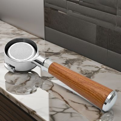 58 mm tragbares Kaffeemaschinen-Kit mit Edelstahl-Trick und Massivholz-Portafilter