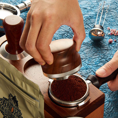Massivholz Portafilter für Barista-Level Brauerei Luxus Handgefertigter 58mm Kaffeefunkel