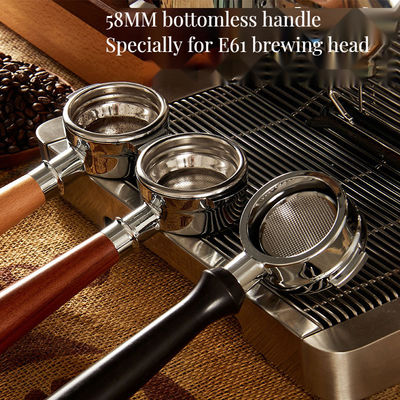 Massivholz Portafilter für Barista-Level Brauerei Luxus Handgefertigter 58mm Kaffeefunkel