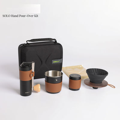 Home Edelstahl Reise Kaffeemaschine Set Klassische manuelle Handschleifmaschine und Gießtopf