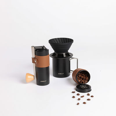 Home Edelstahl Reise Kaffeemaschine Set Klassische manuelle Handschleifmaschine und Gießtopf