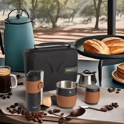 Nachhaltiges Kaffeeset aus Edelstahl Kompaktes Design Tragbare Glashandschleifmaschine