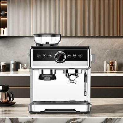 Halbautomatische Kaffeemaschine mit allem Zubehör Italienische Edelstahl Automatik
