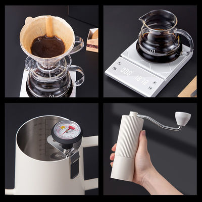 COFFEE Teemaschine Manuelle Kaffeemühle aus Edelstahl mit verstellbarer Geschwindigkeit und Deckel