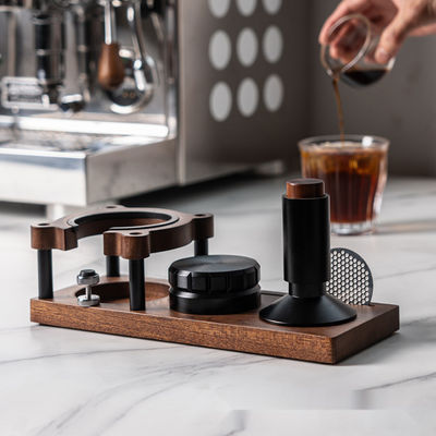 Schaummilch Funktion Elegantes Massivholz Kaffee und Tee Werkzeugstand mit Tamping Station